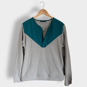Men’s Cotopaxi Teal Sabado Crew Snap Fleece Pullover ML